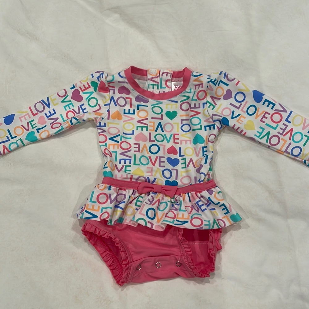 Ruffle Butts Rash Guard One Piece Swimsuit